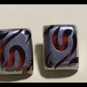 Sterling silver Mexico clip on earrings